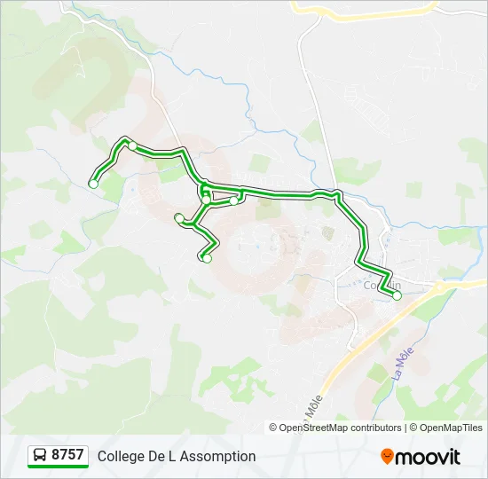 8757 Bus Line Map