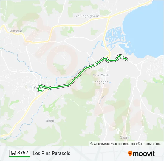 8757 Bus Line Map