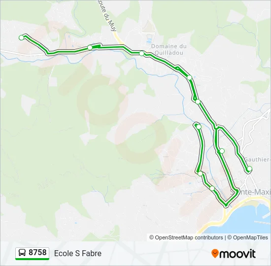 8758 Bus Line Map