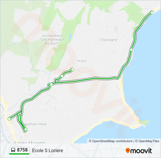 8758 Bus Line Map