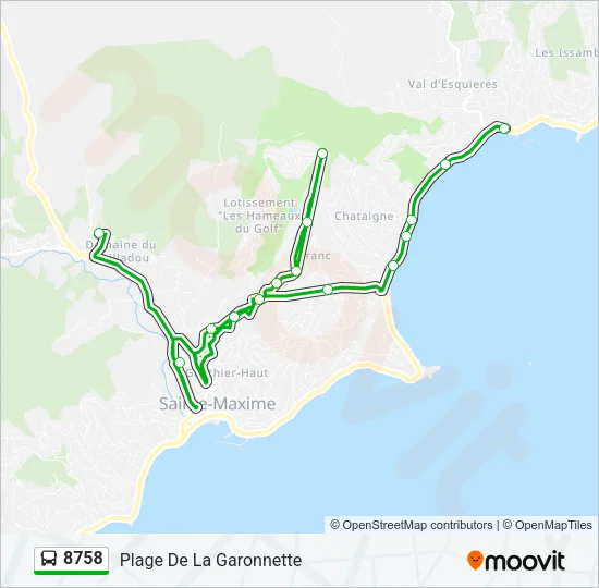 8758 Bus Line Map