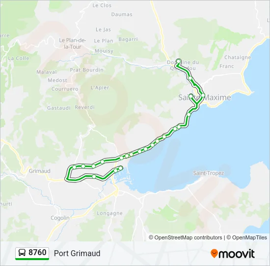 8760 Bus Line Map