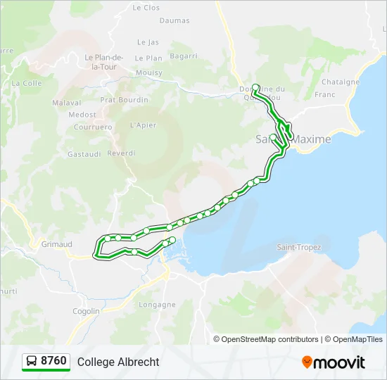 8760 Bus Line Map