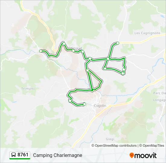 8761 Bus Line Map
