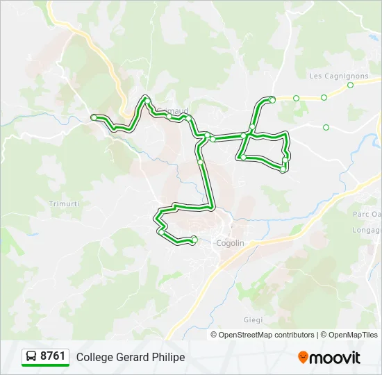 8761 Bus Line Map