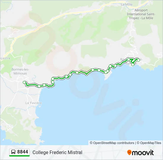 8844 Bus Line Map