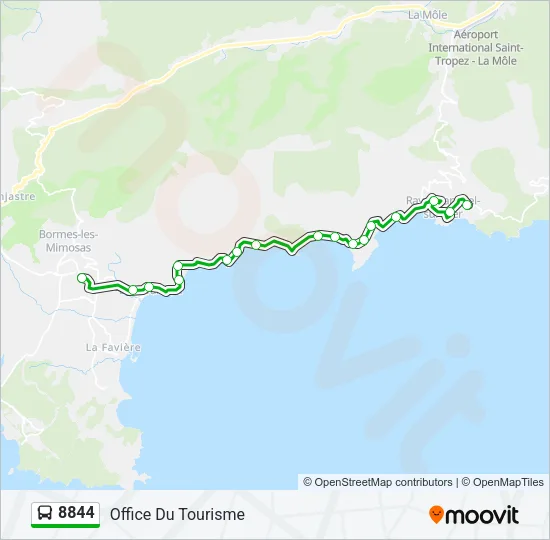8844 Bus Line Map