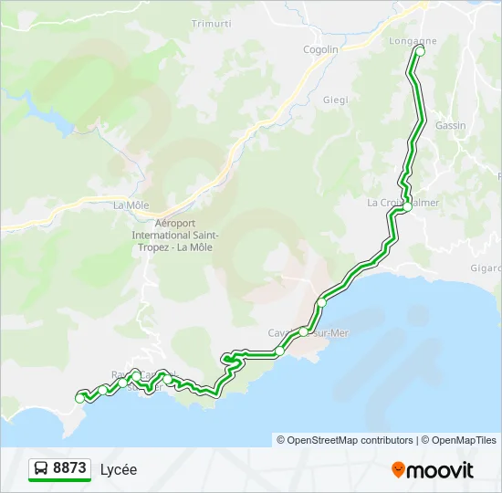 8873 Bus Line Map