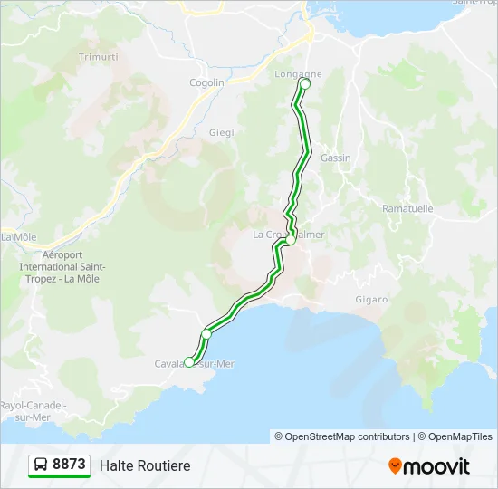 8873 Bus Line Map