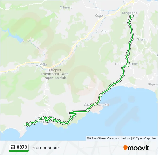 8873 Bus Line Map