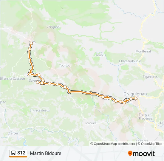 812 Bus Line Map