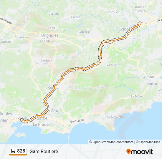 828 Bus Line Map