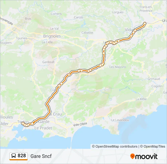 828 Bus Line Map