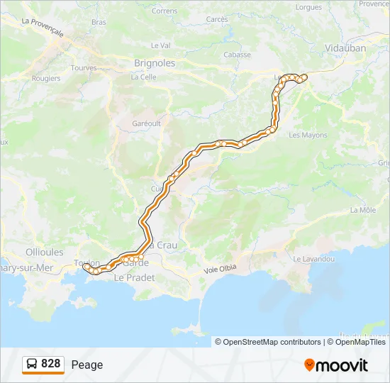 828 Bus Line Map