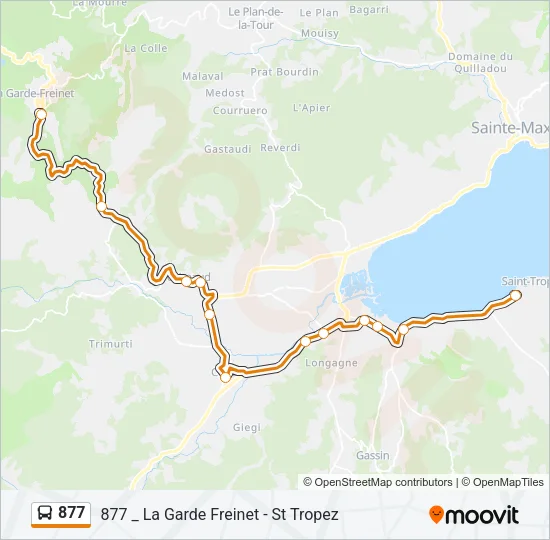 877 Bus Line Map