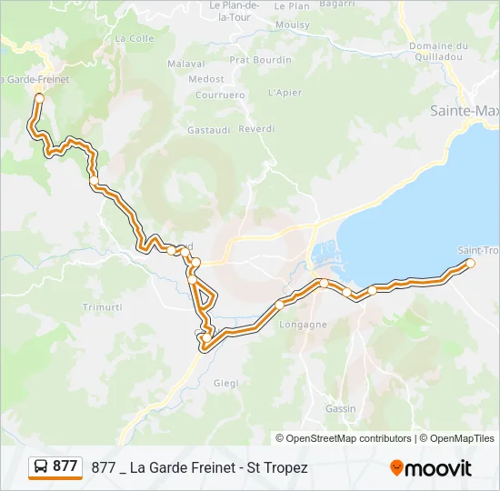 877 Bus Line Map