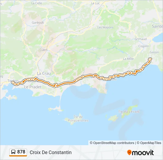 878 Bus Line Map