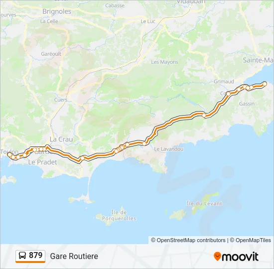 879 Bus Line Map