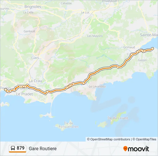 879 Bus Line Map