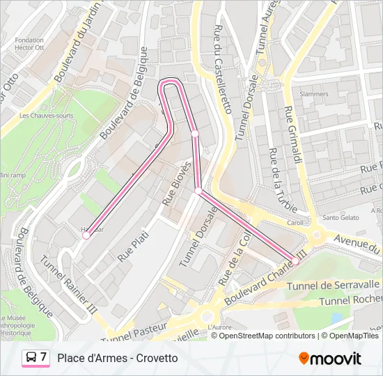 7 Bus Line Map