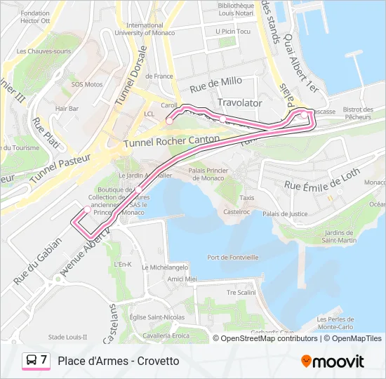 7 Bus Line Map