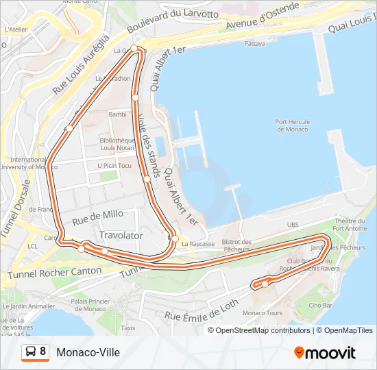 8 Bus Line Map