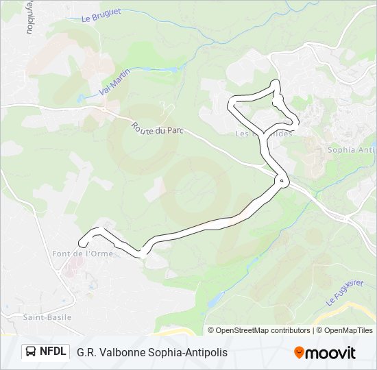 NFDL bus Line Map