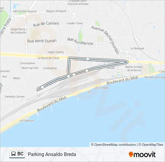 BC Bus Line Map