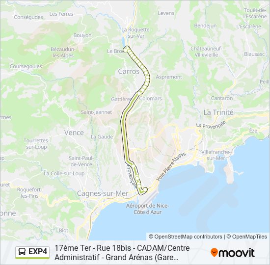 Mapa de EXP4 de autobús