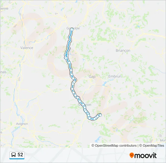 52 Bus Line Map