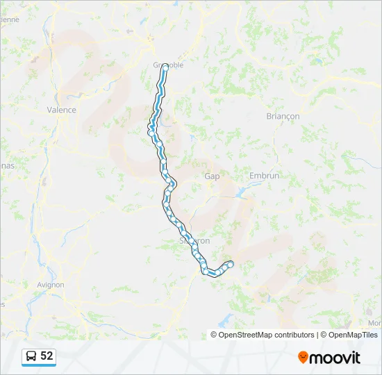 52 Bus Line Map