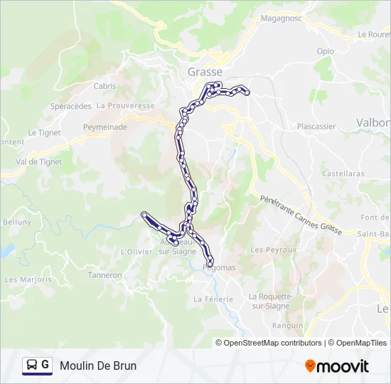 G Bus Line Map