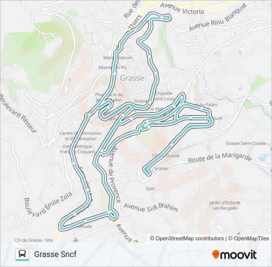 CENTIFOLIA Bus Line Map