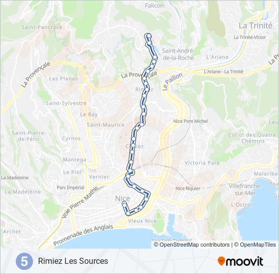 5 bus Line Map