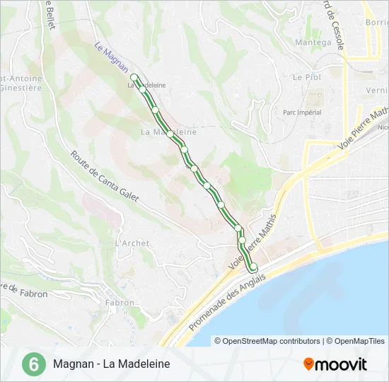 6 Bus Line Map