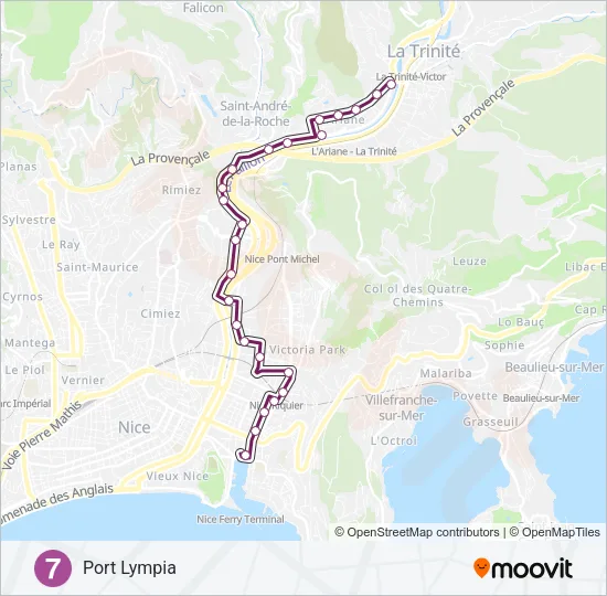 7 Bus Line Map
