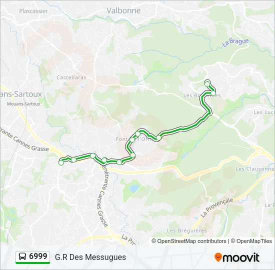 6999 Bus Line Map