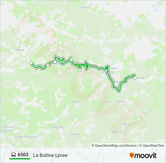 6503 Bus Line Map