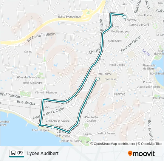 09 Bus Line Map