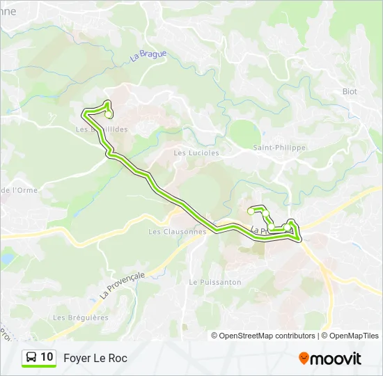 10 Bus Line Map