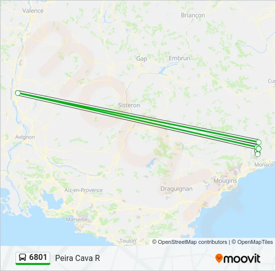 6801 Bus Line Map