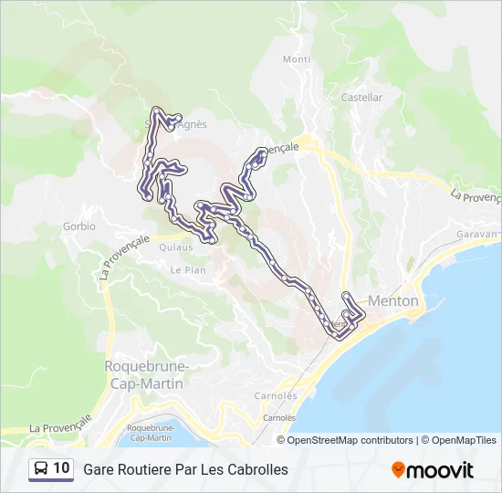 10 Bus Line Map