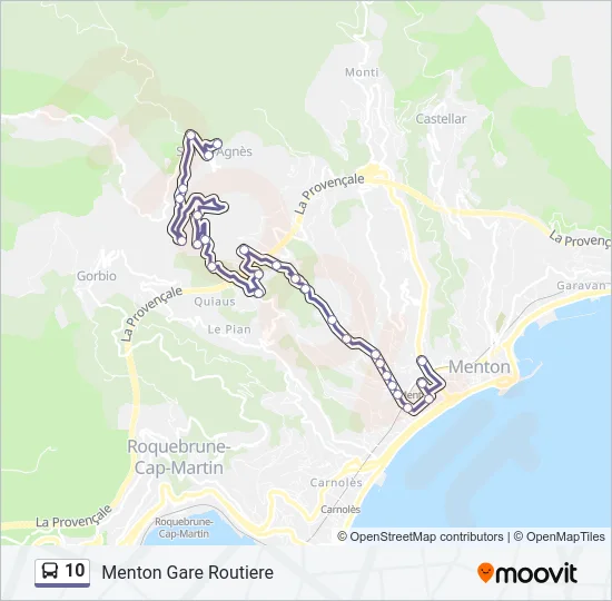 10 Bus Line Map