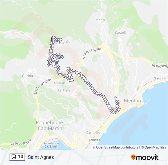 10 Bus Line Map