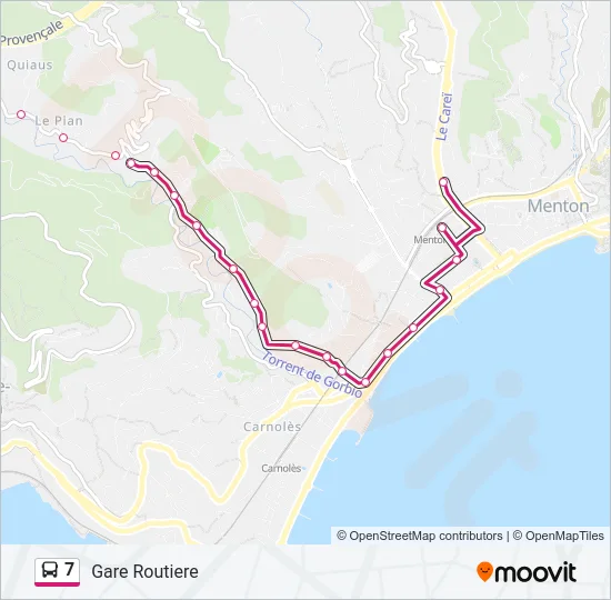 7 Bus Line Map