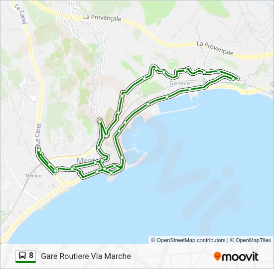8 Bus Line Map
