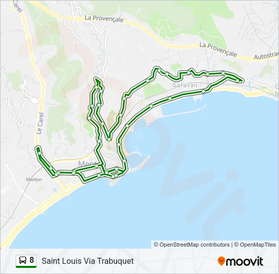 8 Bus Line Map