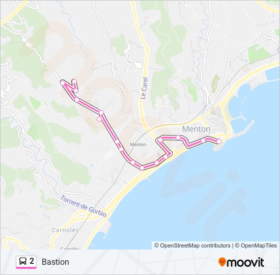 Mapa de 2 de autobús