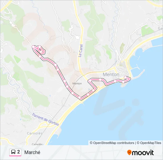 2 Bus Line Map