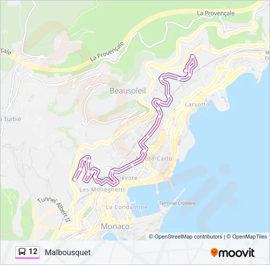 12 Bus Line Map